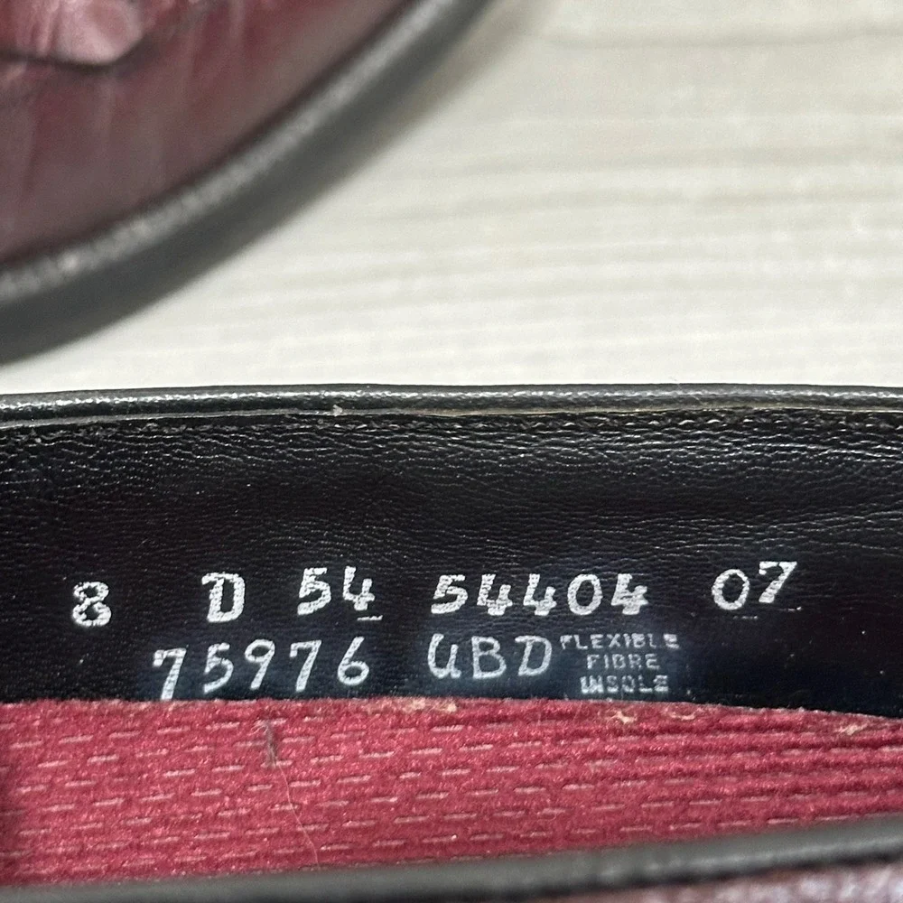 Florsheim Lexington Kiltie‎ Tassel Wingtip Loafers Mens 8 Burgundy Leather Dress